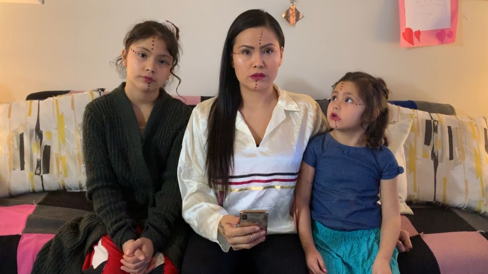 Michelle Alexis with her daughters Taya, 10 and Dani, six