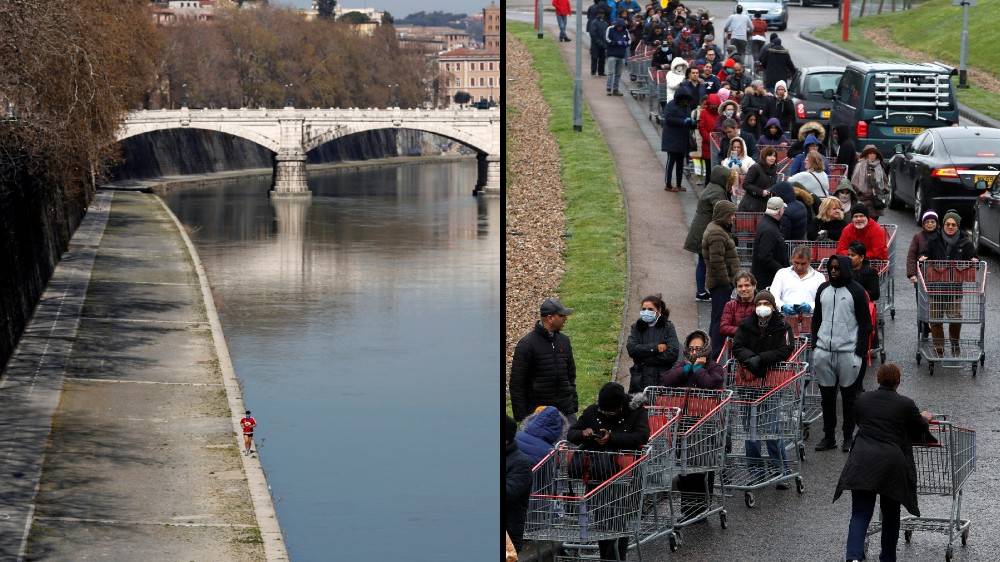 Italy vs UK composite - reuters/aje