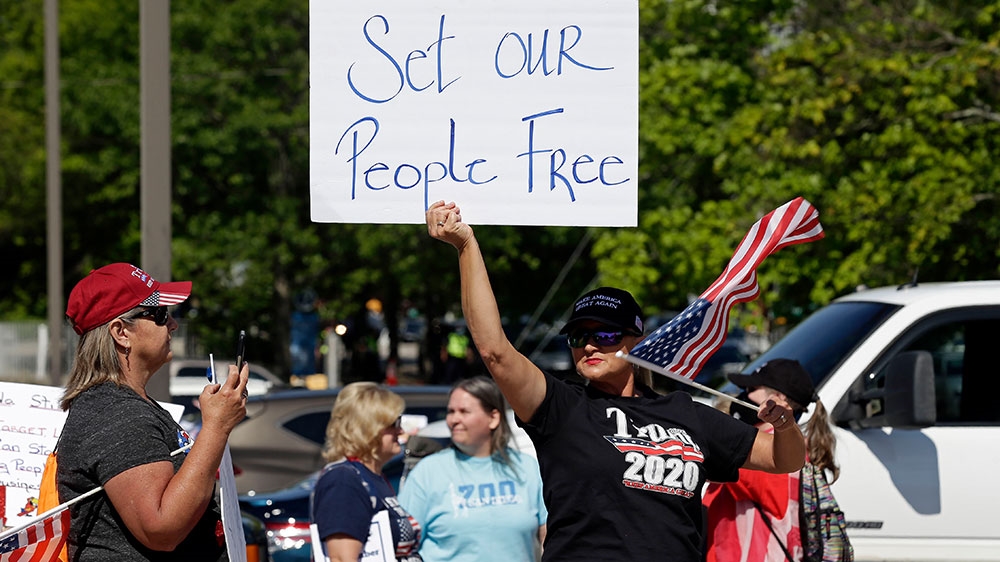 US anti-lockdown protests 