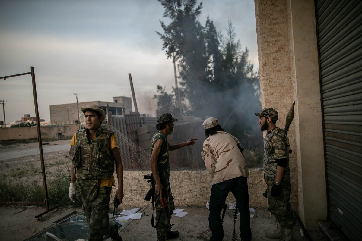 TRIPOLI, LIBYA - APRIL 18: UN-recognized government forces members take part in the 