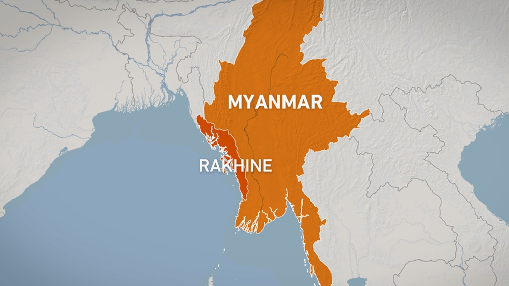 Rakhine State, Myanmar map