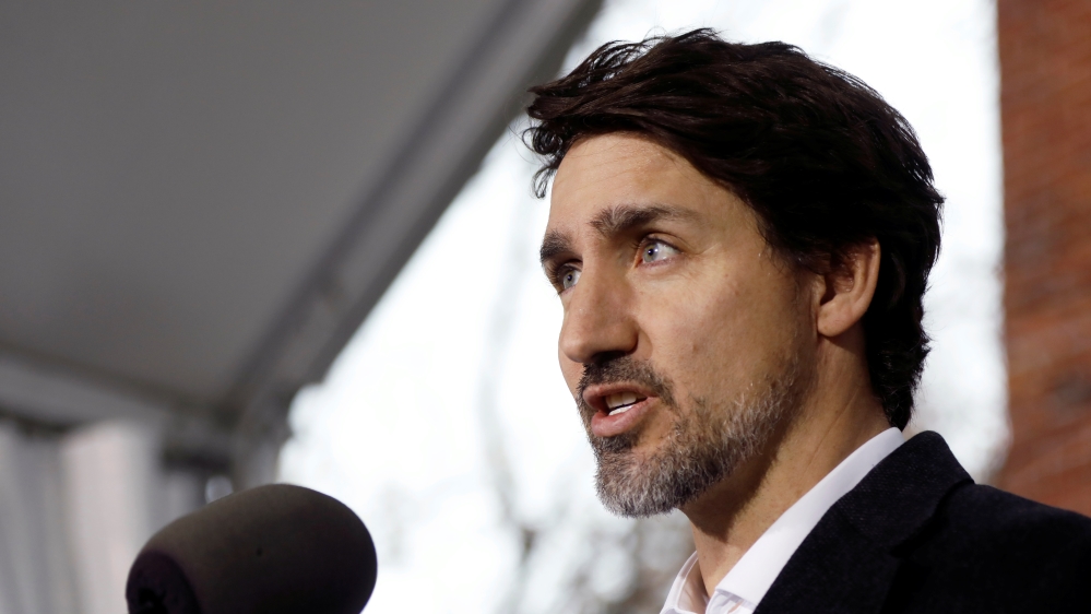 Canada's Prime Minister Justin Trudeau speaks during a news conference in Ottawa
