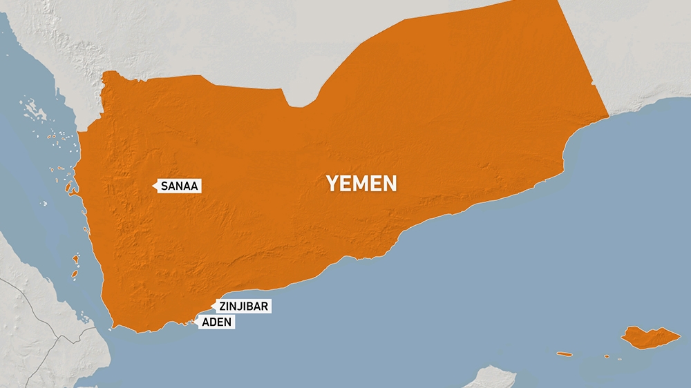 Yemen map - Zinjibar, Aden, Sanaa