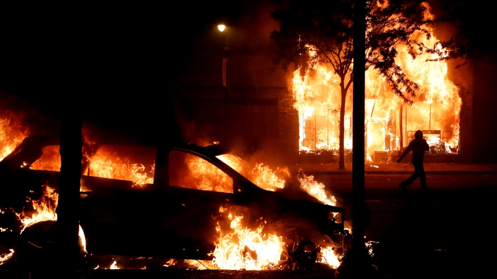 Protest against the death of African-American man George Floyd in Minneapolis