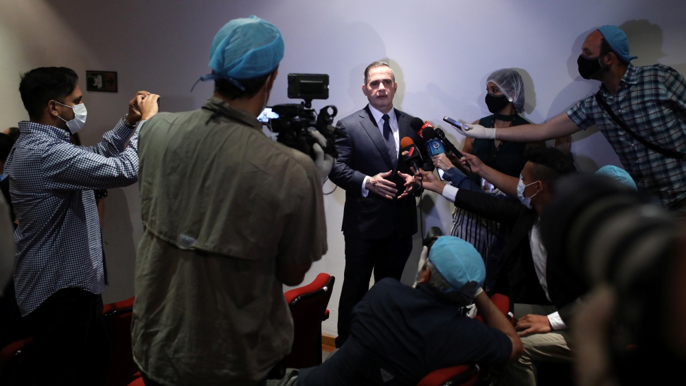 Venezuela's chief prosecutor Tarek William Saab holds a news conference in Caracas