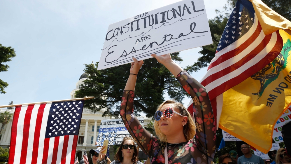 Coronavirus protest USA