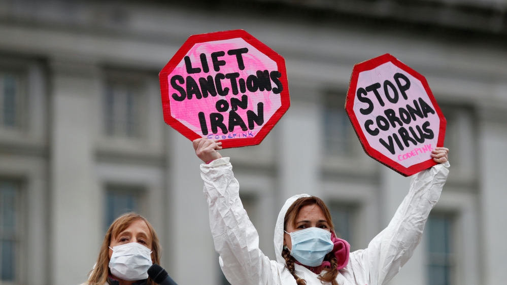 Iran sanctions protest Washington DC Reuters