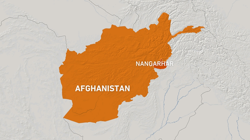 A map showing Nangarhar province in eastern Afghanistan.