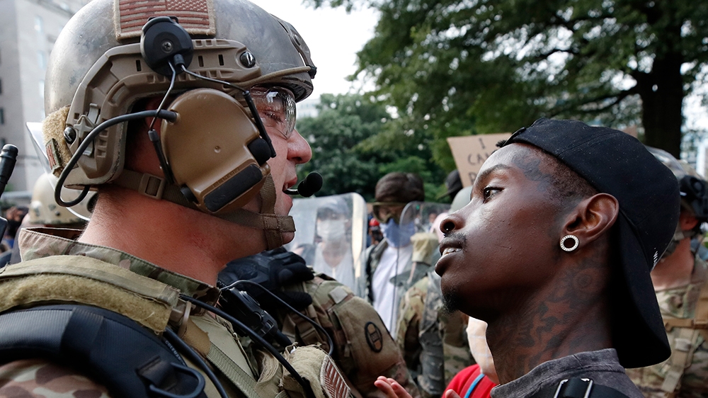 US peaceful protest opinion 