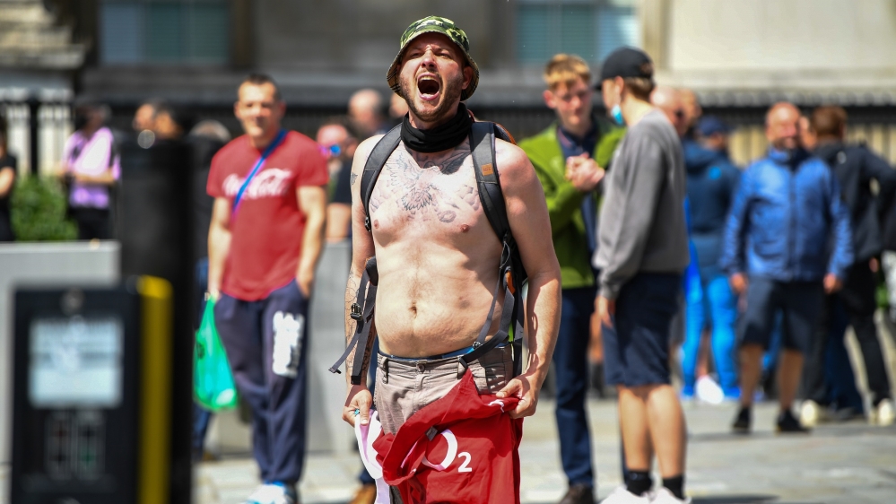 Far-Right Protesters React To Anti-Racism Demonstrations