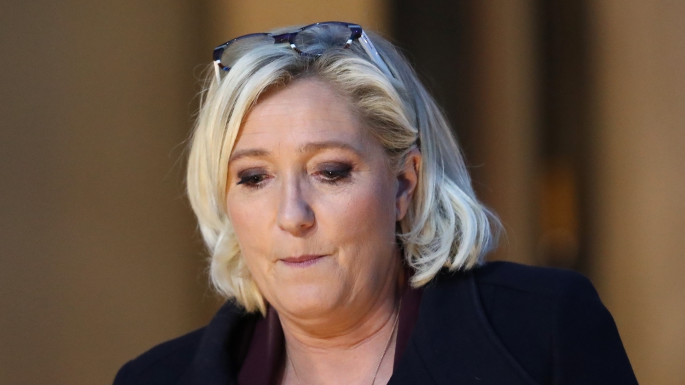 Marine Le Pen at the Elysee Palace