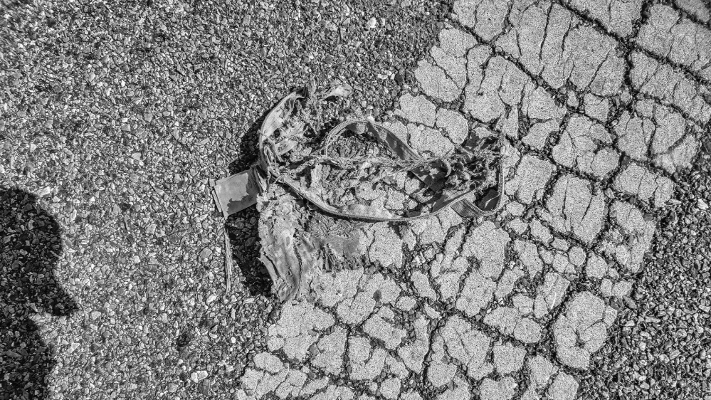 Mangled underwear at a corner in Baltimore’s Curtis Bay neighbourhood