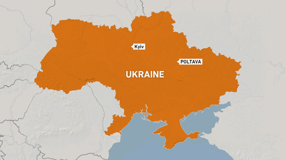 Ukraine map Kyiv Poltava