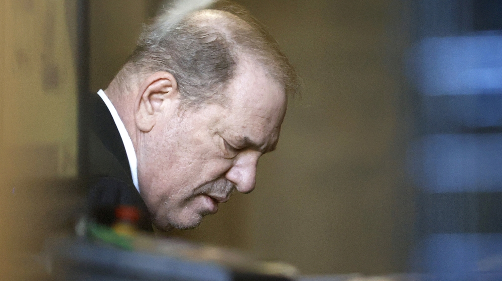 Harvey Weinstein arrives to New York State Supreme Court on the fourth day of jury deliberations in his sexual assault trial in New York, New York, USA, 21 February 2020 (reissued 22 March 2020). Acco