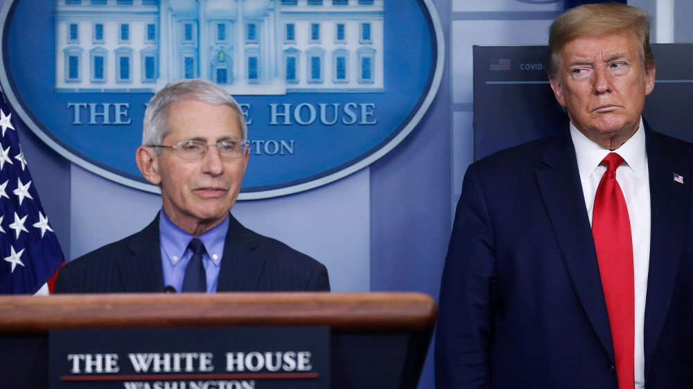 Fauci Trump side eye 