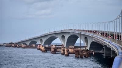 The China-Maldives Friendship Bridge completed under for former President Yameen has been re-named to Sinamale Bridge