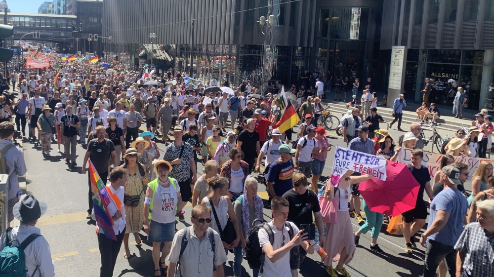 Protest against Covid-19 restrictions in Germany