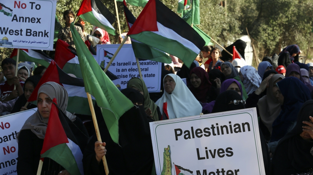Palestine annexation protest