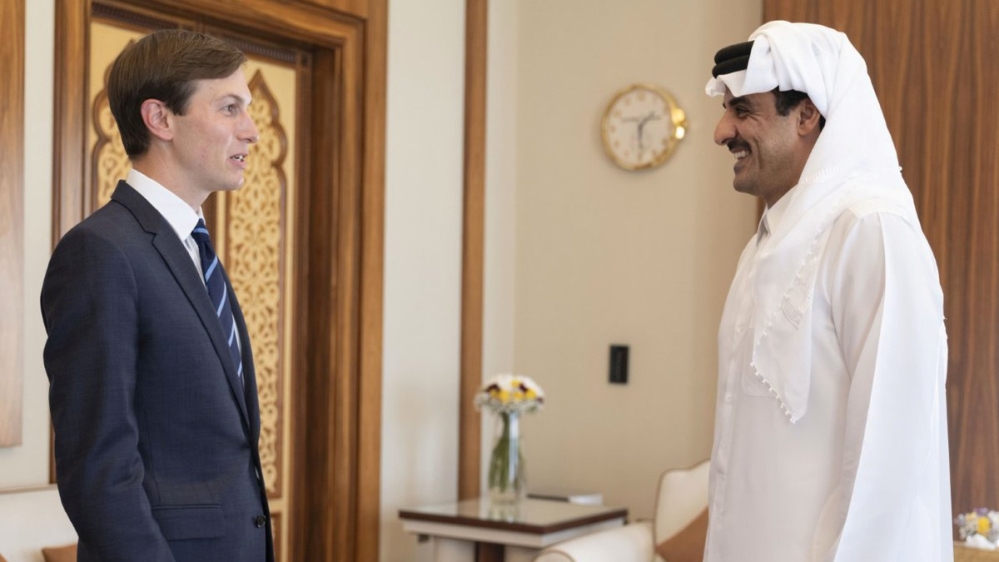 Qatar''s ruler, Emir Sheikh Tamim bin Hamad al-Thani, meets with U.S. President''s senior adviser Jared Kushner in Doha, Qatar, September 2, 2020. Qatar News Agency/Handout via REUTERS ATTENTION EDITORS