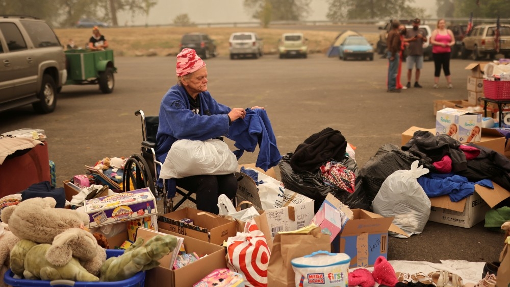 Oregon wildfires displaced