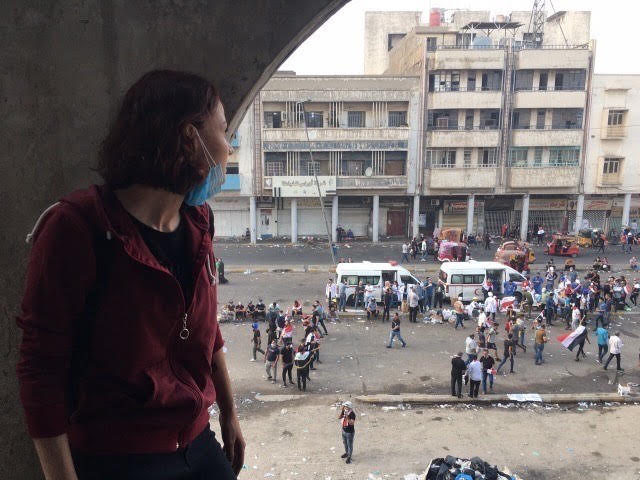 Sally Mars, a 24-year-old Iraqi woman who joined protests against the government, wants to see her country's oil wealth used to help its people, not lost to corruption [Courtesy: Sally Mars]