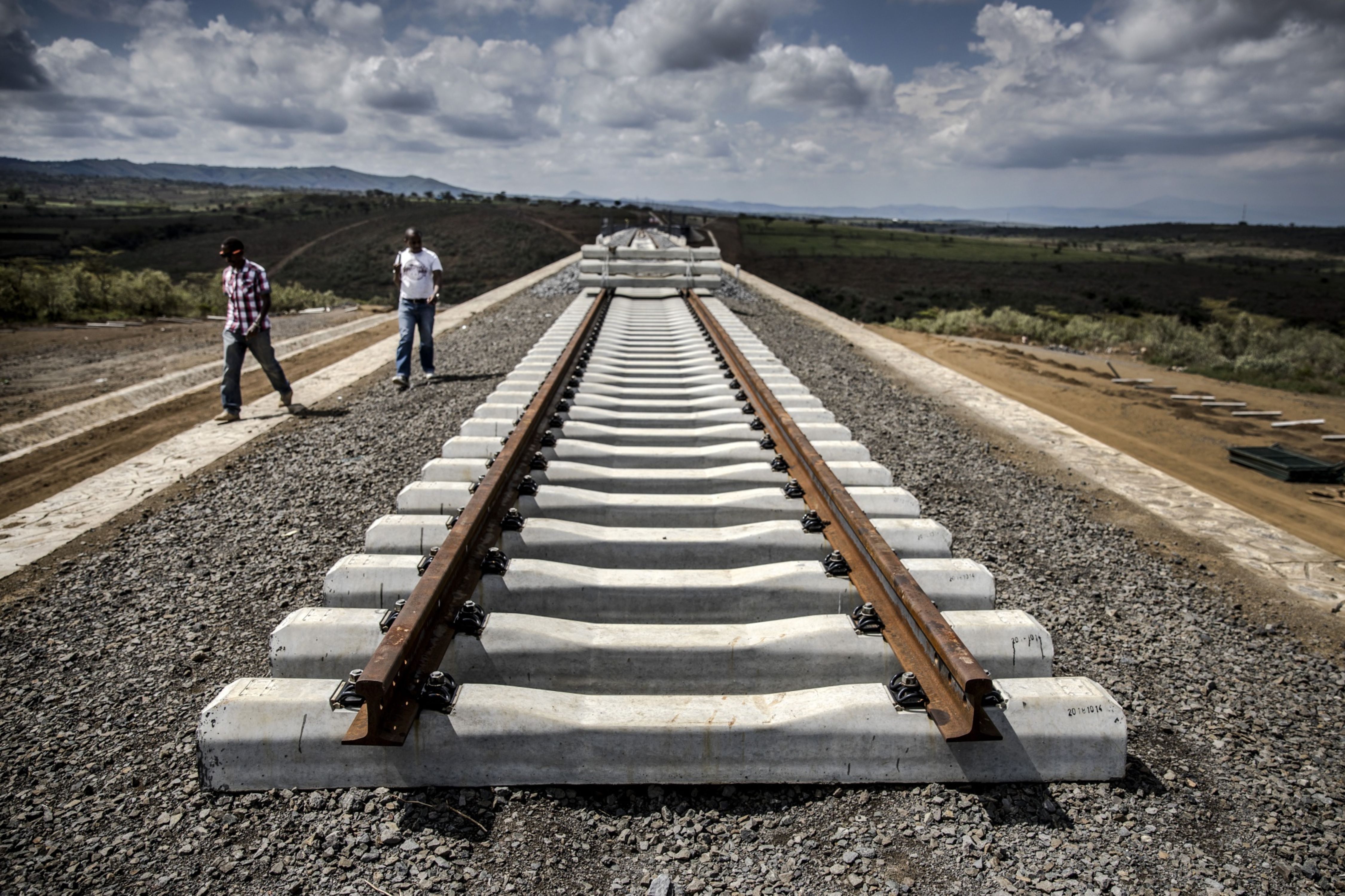 China has invested heavily in infrastructure projects in Africa such as this railway line in Kenya