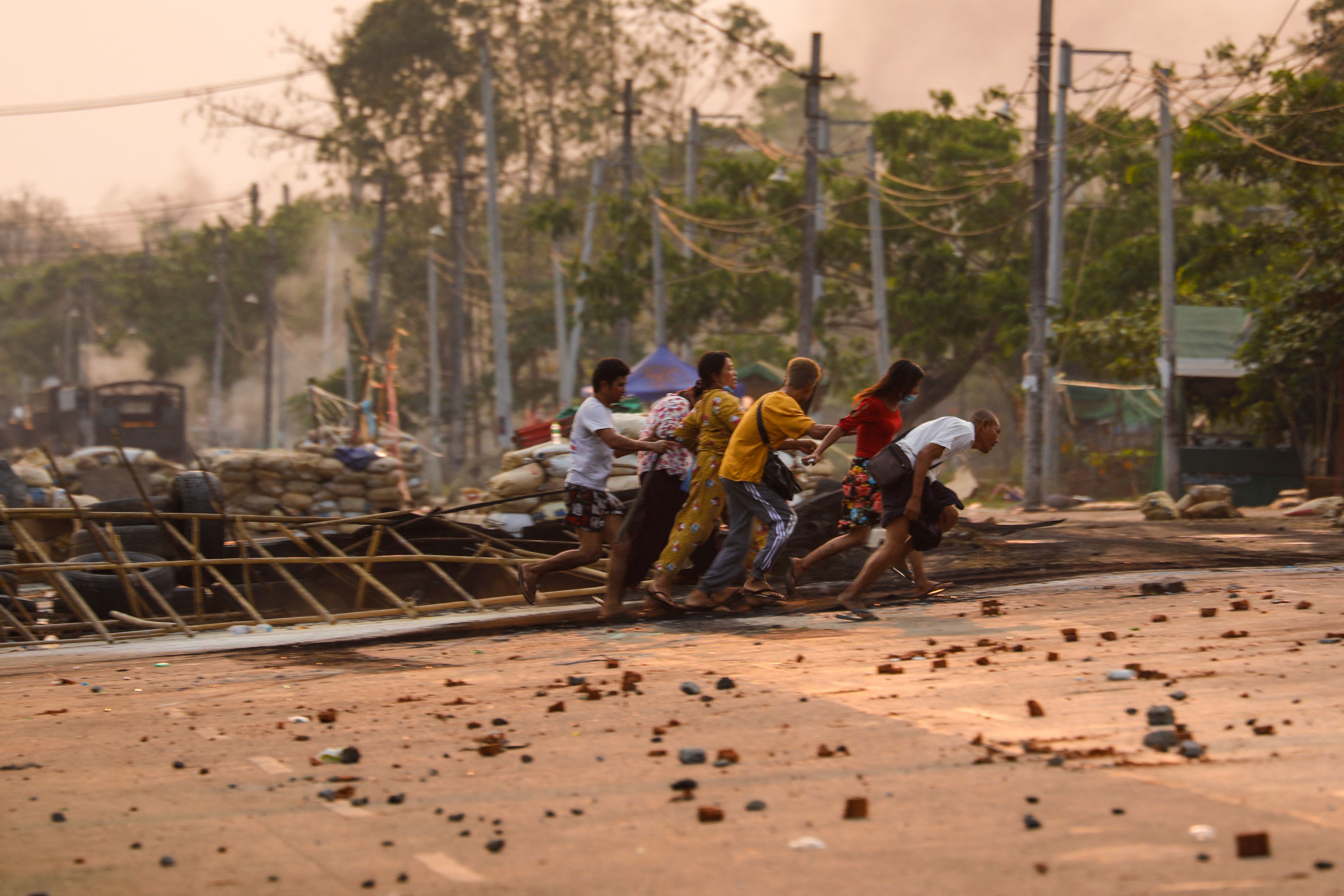 Protests and a civil disobedience movement have paralysed the country since the February 1 coup [File: STR/AFP/Getty Images]