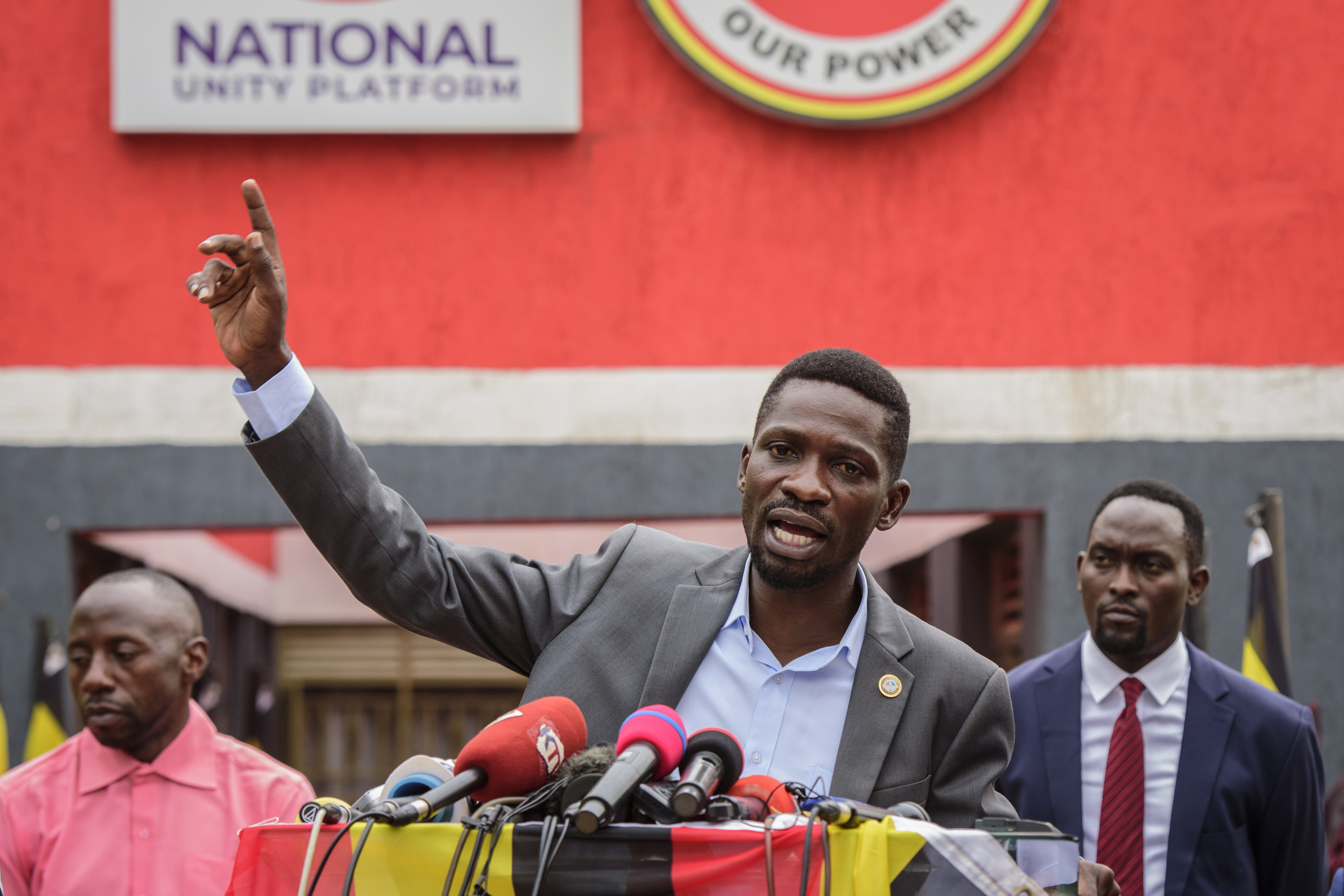 Bobi Wine urged demonstrations against President Yoweri Museveni's rule [File: Nicholas Bamulanzeki/AP Photo]