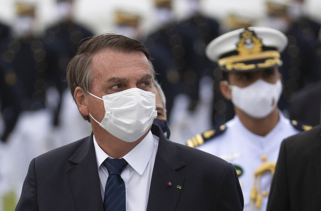 Brazilian President Jair Bolsonaro attends a graduation ceremony at the Naval Academy, in Rio de Janeiro