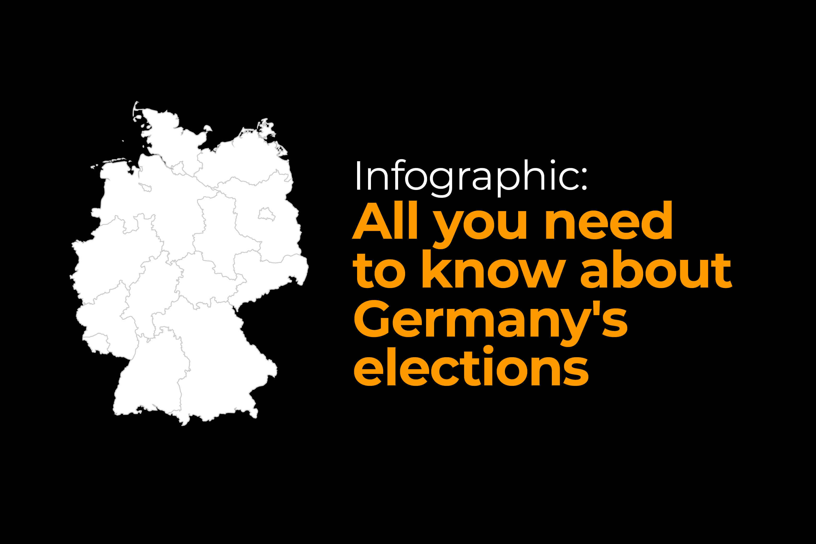 Map of Germany and headline text