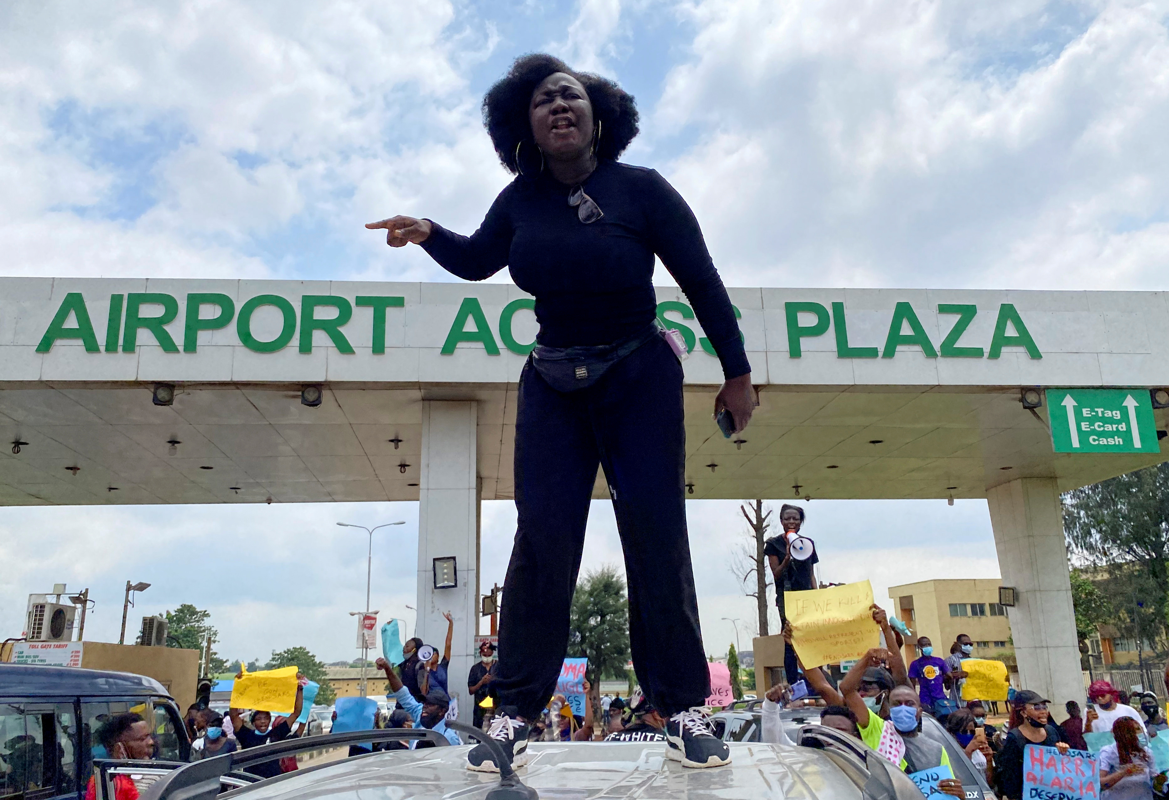 Nigerian women were at the forefront of last year's protests against police brutality [File: Seun Sanni/Reuters]