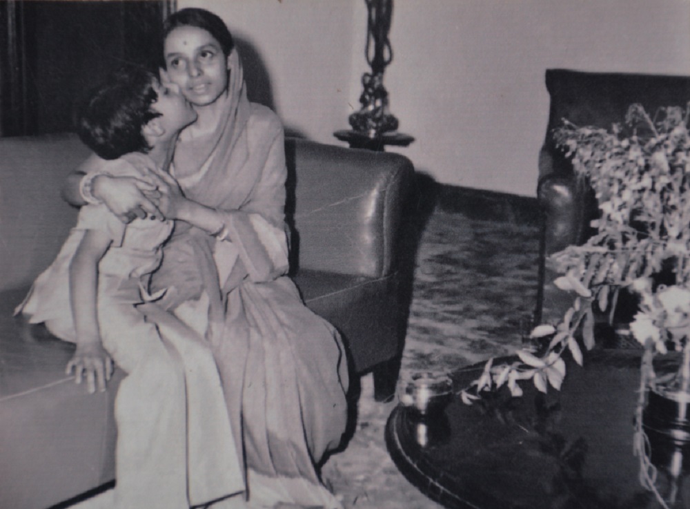Rajiv Shaha with his mother, Shrimoti, in 1975 [Photo courtesy of Rajiv Shaha]