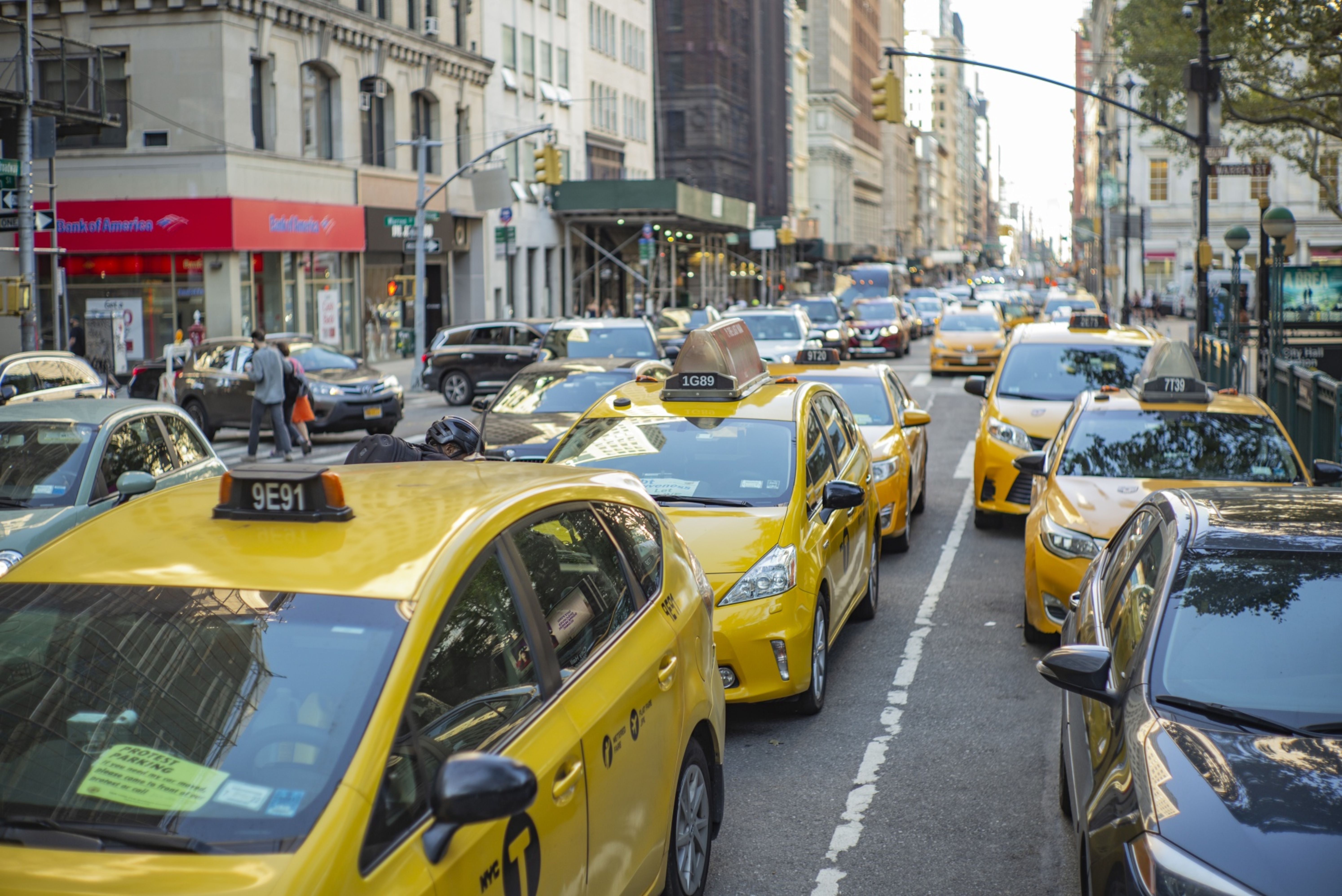 Taxi cab drivers participate in a New York Taxi Alliance Debt Forgiveness rally in the Brooklyn Borough of New York, United States