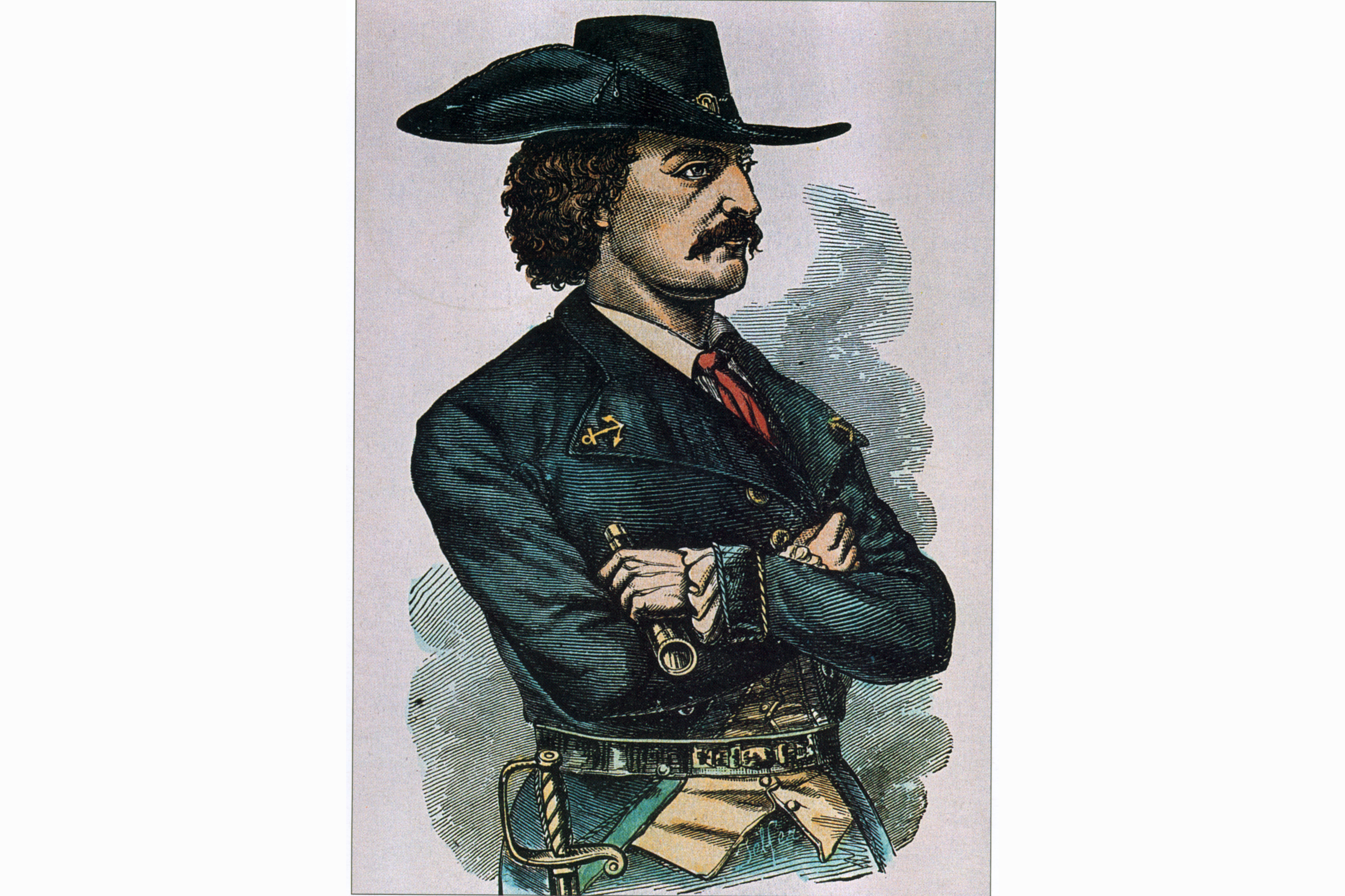 A portrait of the infamous 19th century pirate Jean Laffite