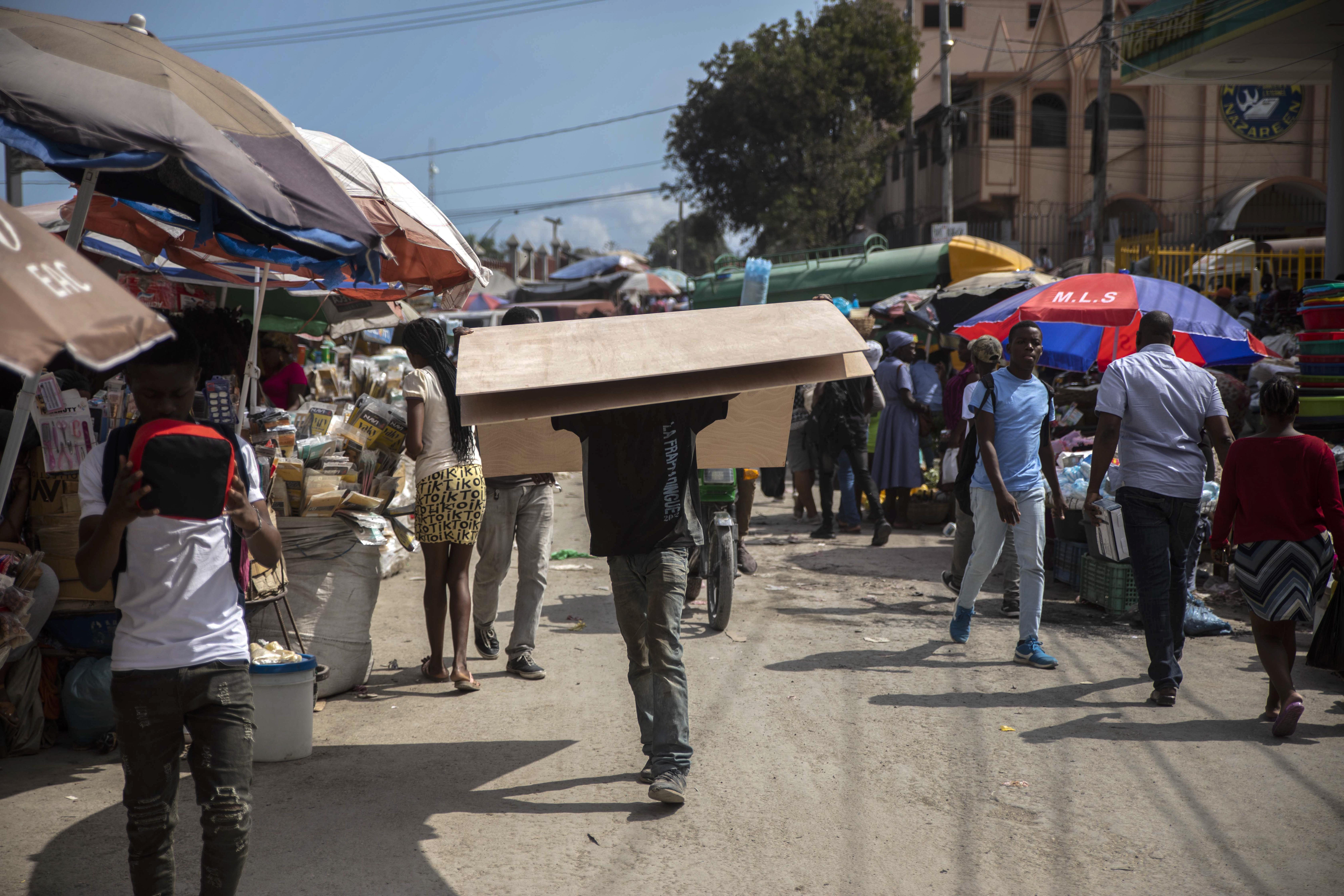 People in market in Haiti