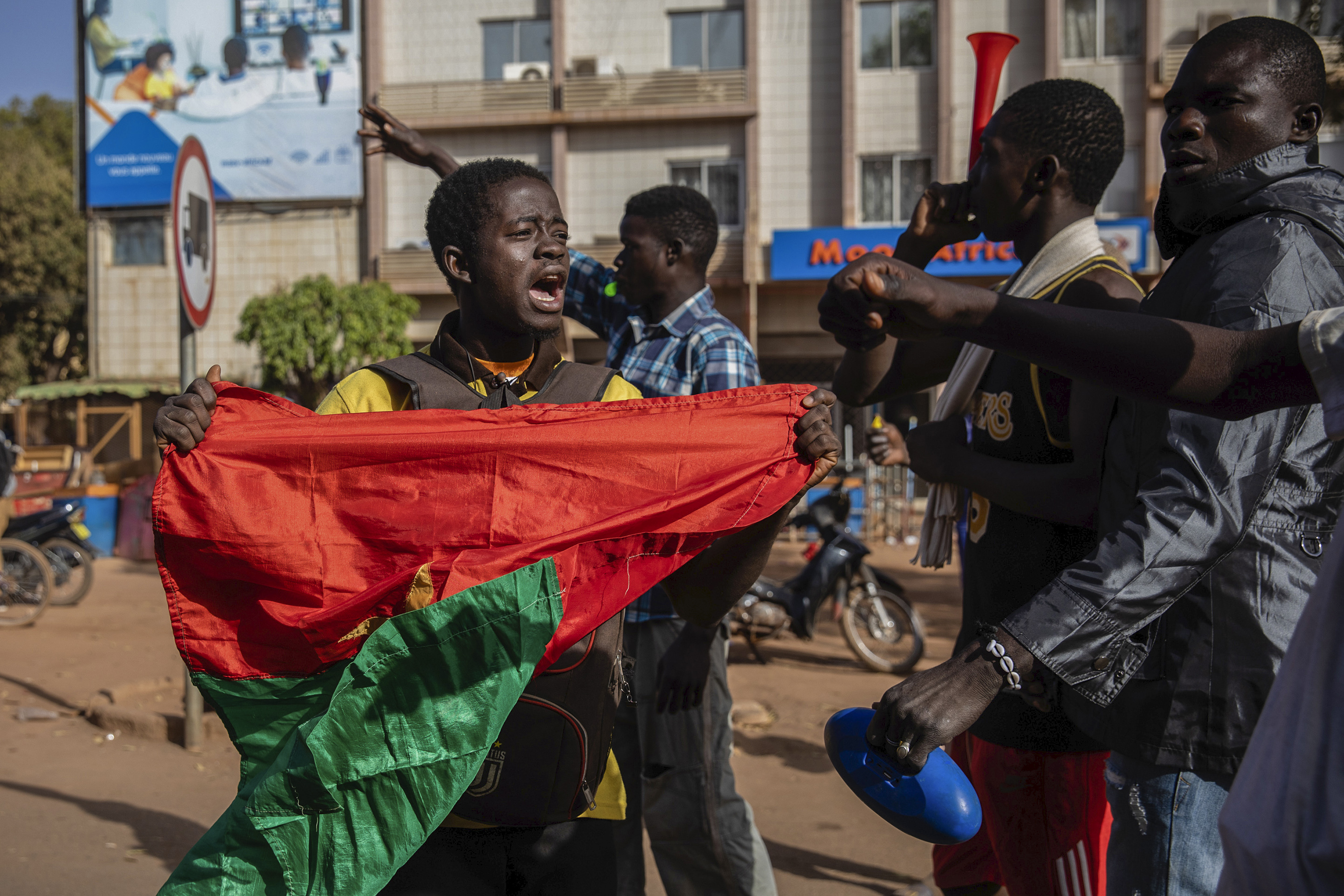Protesters take to the streets of Burkina Faso's capital Ouagadougou