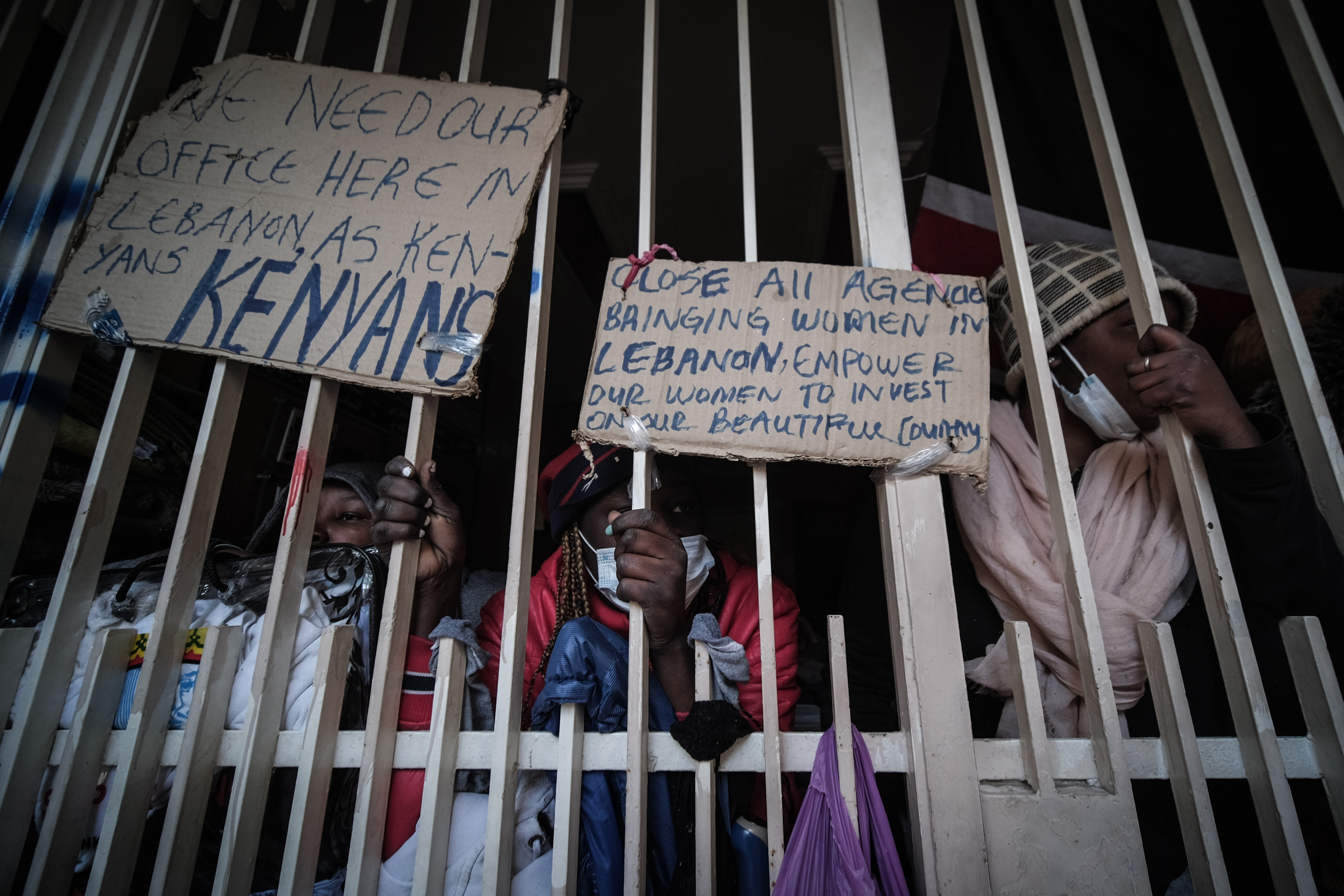 The women have come to Lebanon for work under the country’s Kafala system, which is often compared to modern-day slavery 