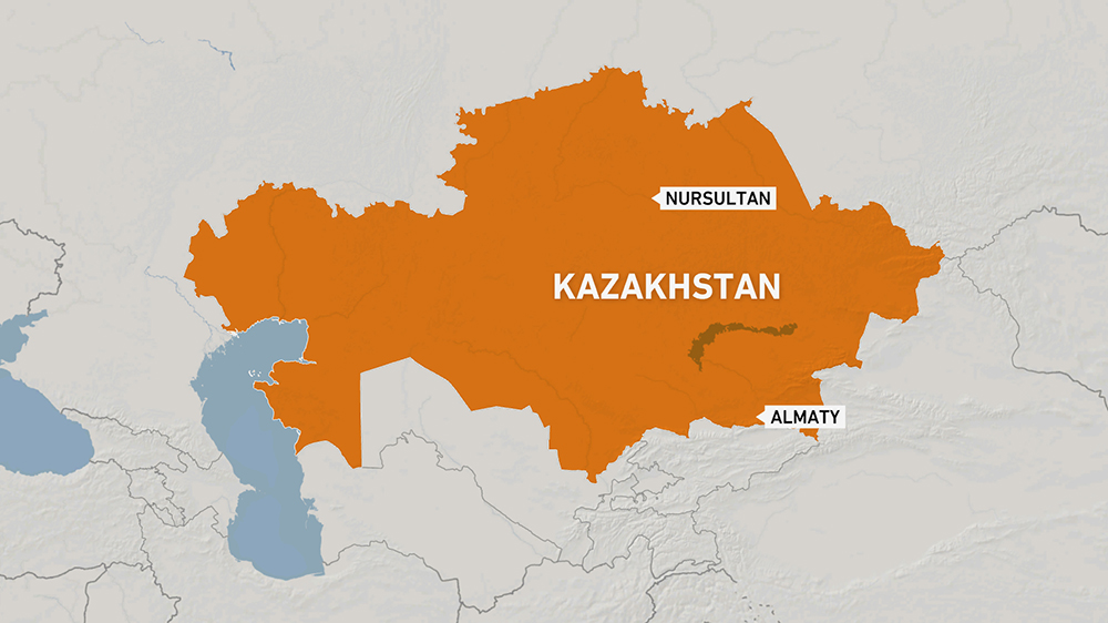 Kazakhstan map 