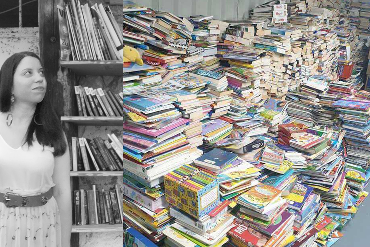Piles of books
