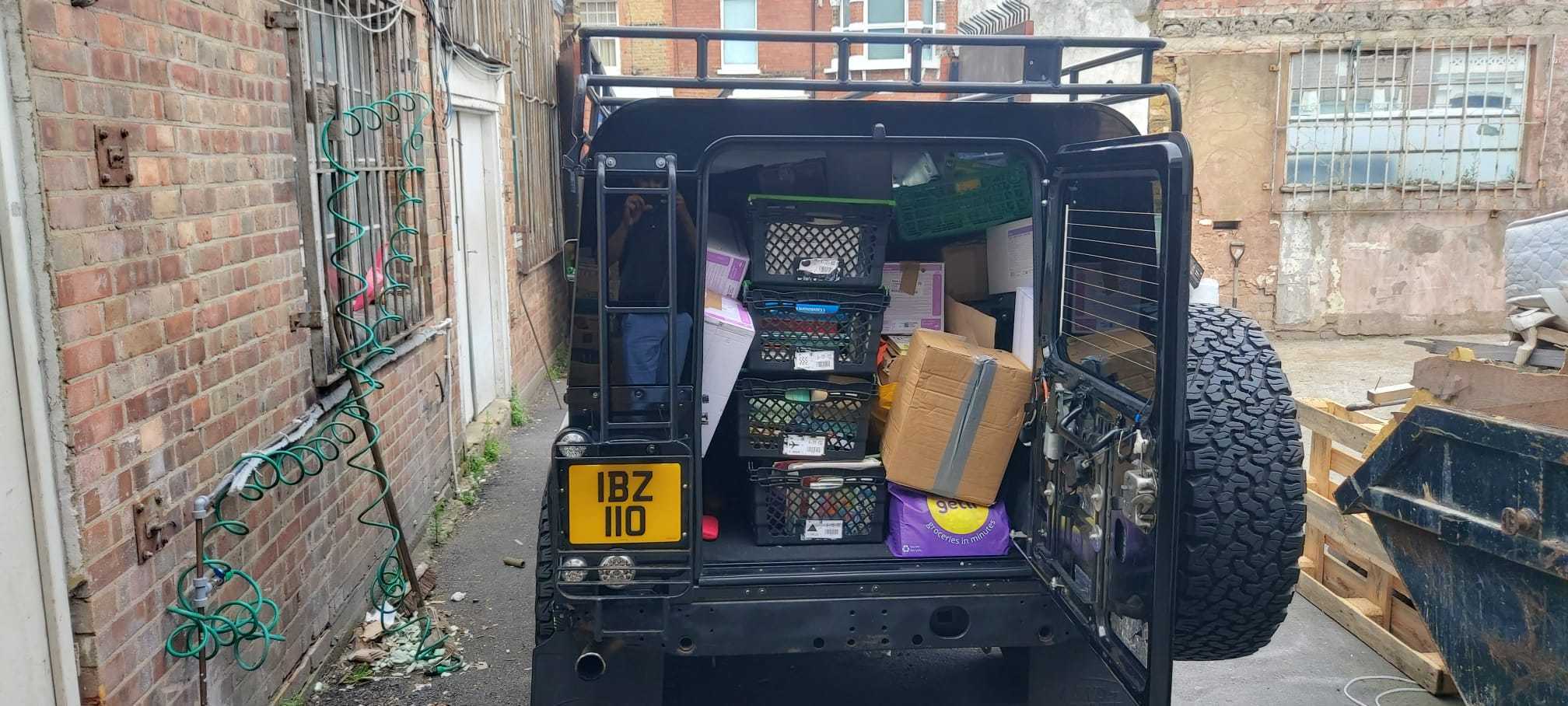 A car filled with books