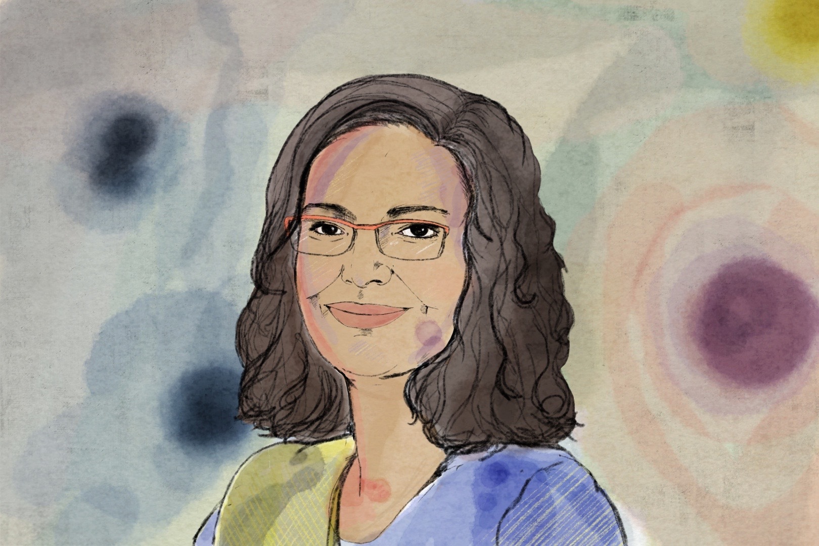 A painted picture of Dr Summaiya Syed