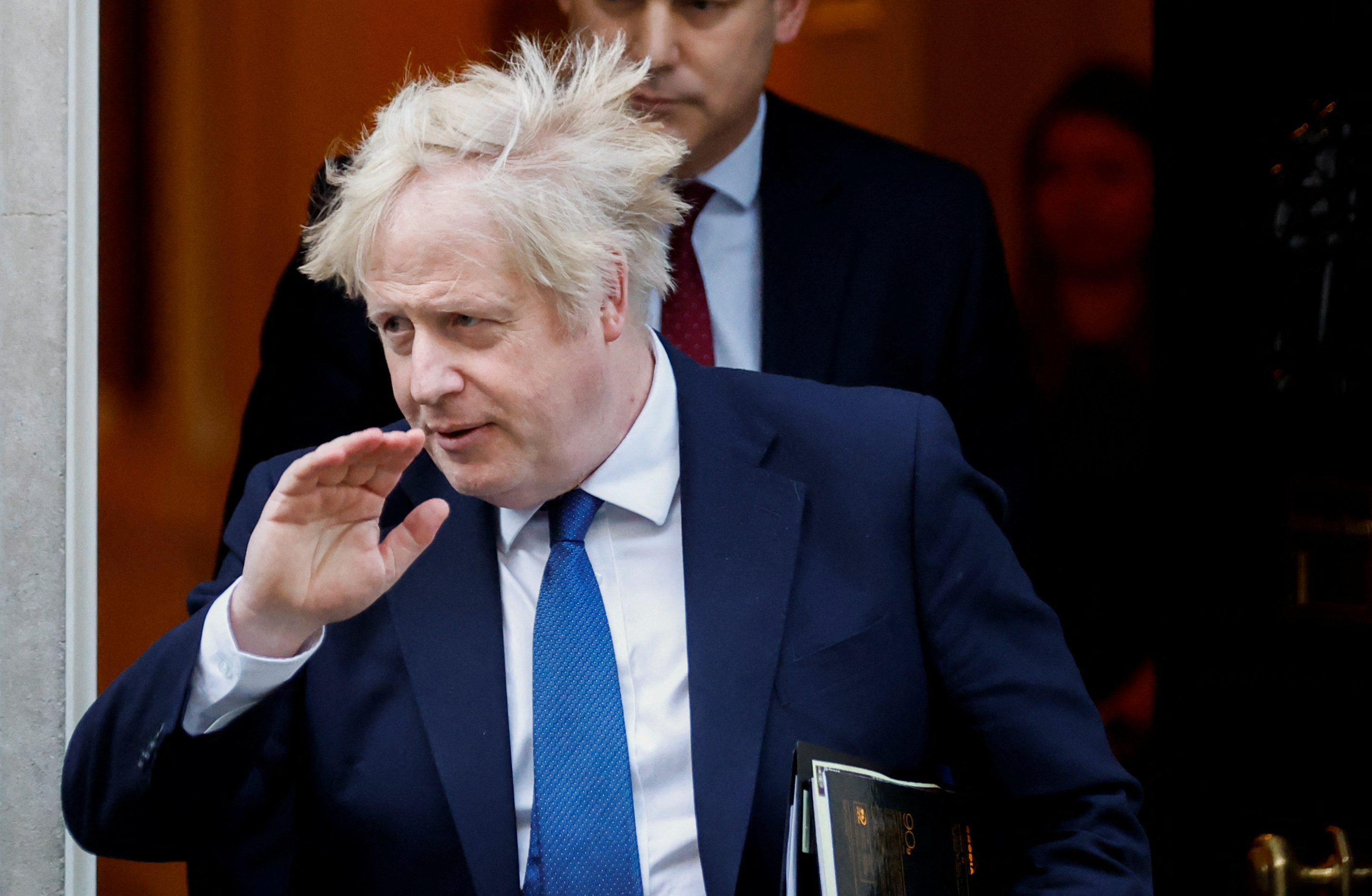 British Prime Minister Boris Johnson leaves Downing Street