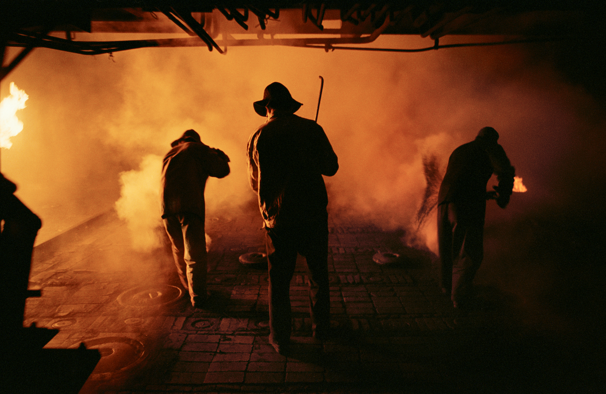 Coking plant workers