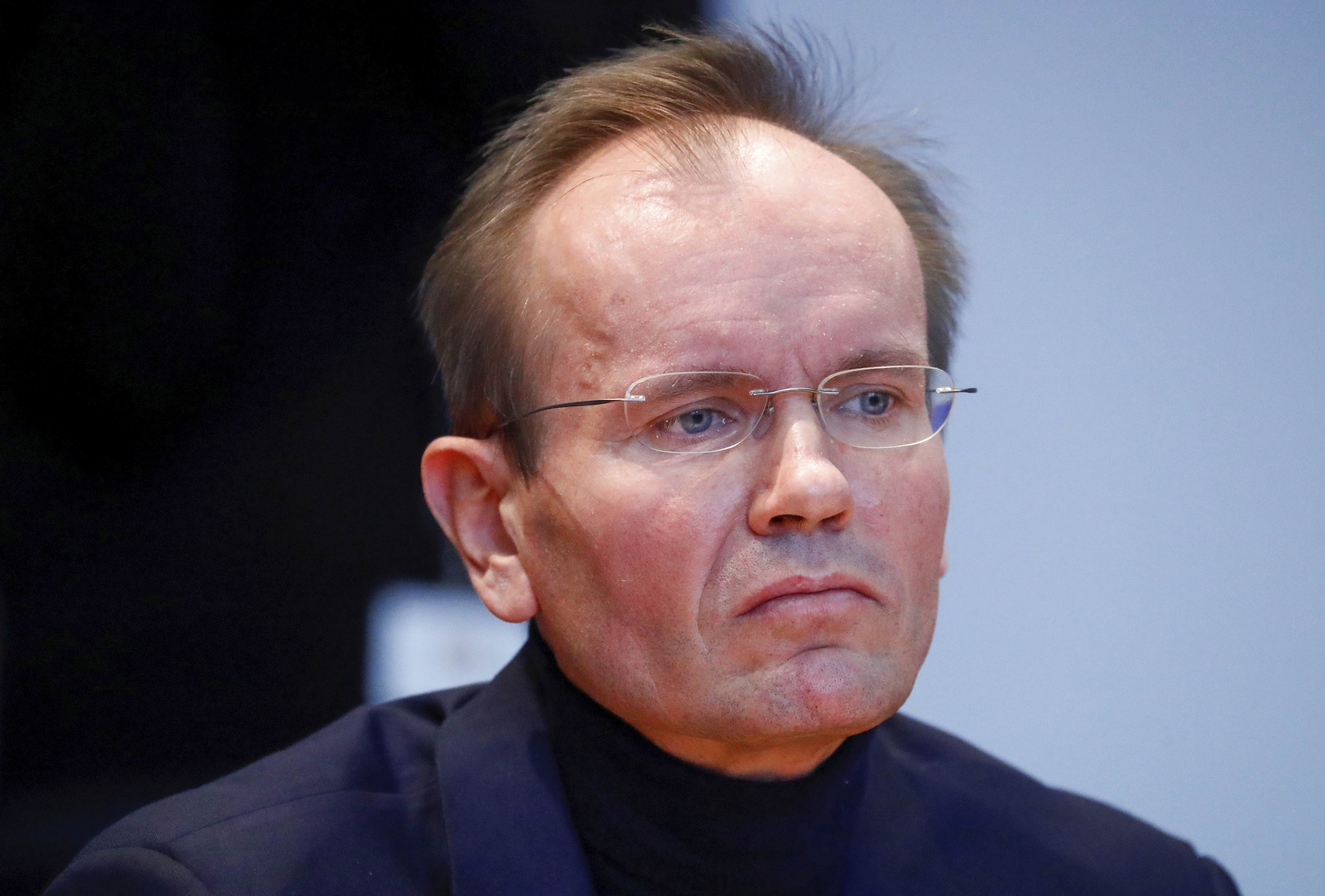 The former CEO of payment company Wirecard, Markus Braun, waits for his testifying at a German parliamentary investigate committee in Berlin