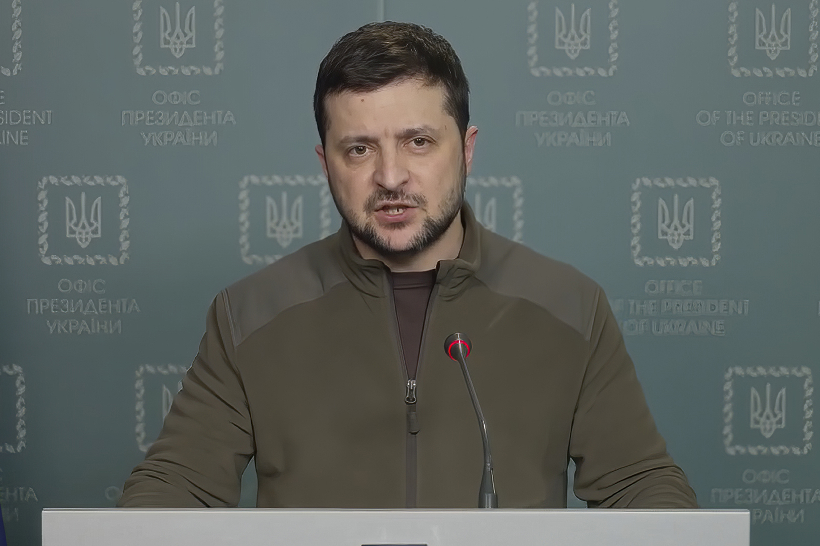 President Volodymyr Zelenskyy speaks from Kyiv,