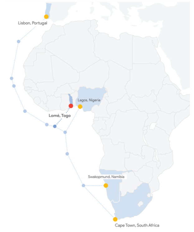 The Equiano undersea cable [Google]
