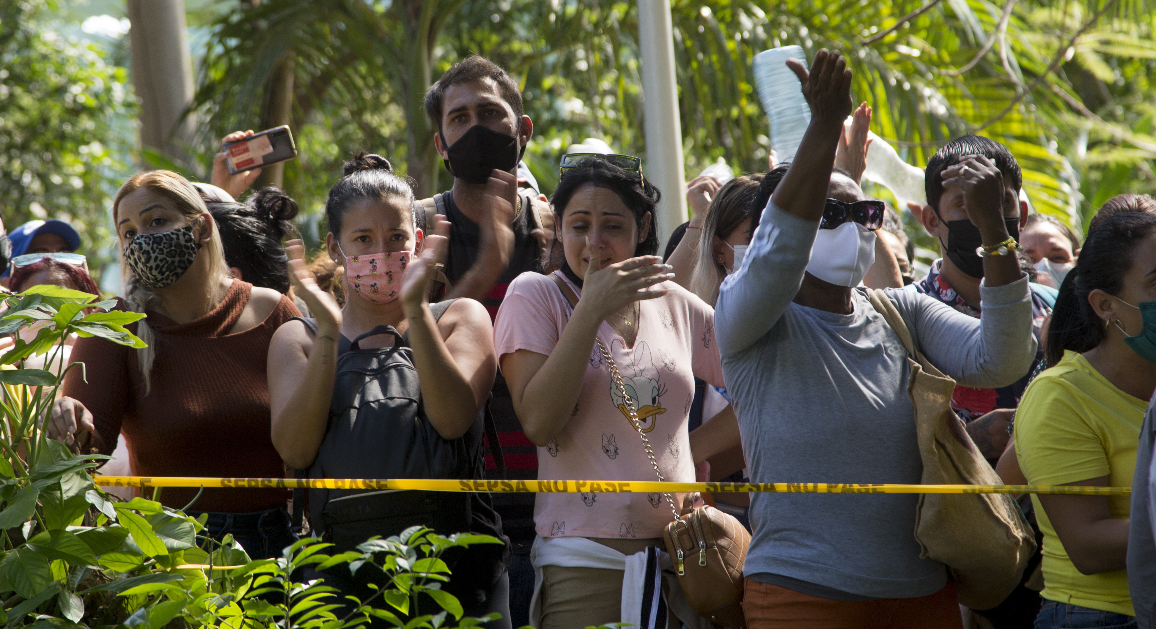People queuing outside Panamanian embassy