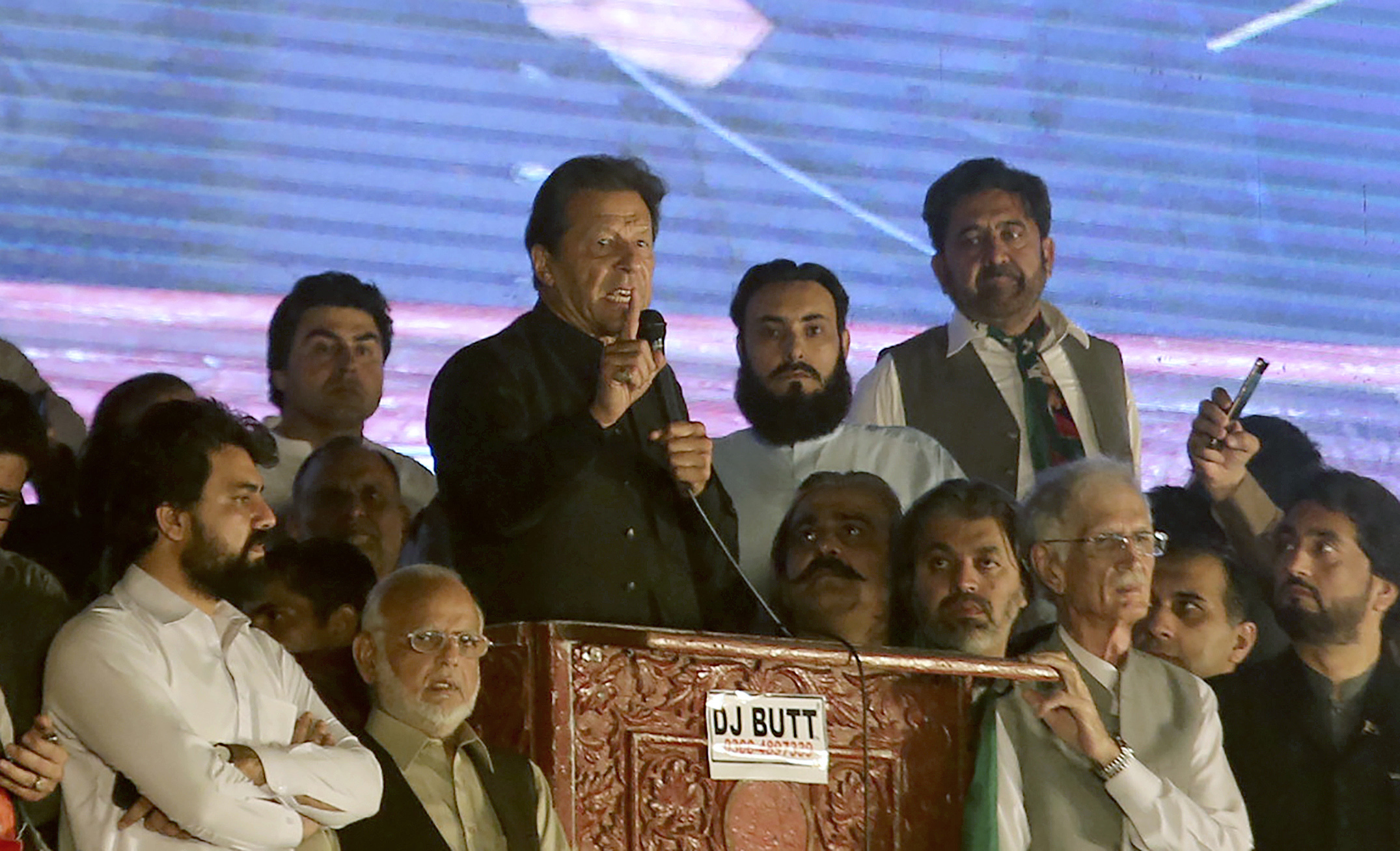 Imran Khan addresses supporters