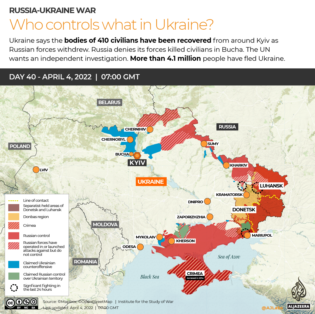 INTERACTIVE Russia Ukraine War Who controls what Day 40