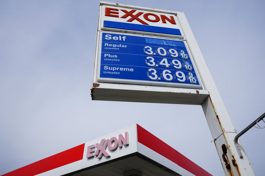 Exxon service station sign in Philadelphia
